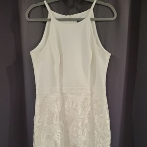 Vince Camuto lace cocktail dress with sequin skirt